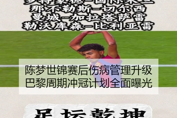 陈梦世锦赛后伤病管理升级 巴黎周期冲冠计划全面曝光